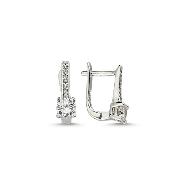 Cercei argint 925 rodiat cu zirconii albe - Be Elegant ETU0027 [1]